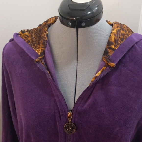 Miss Tina Purple Velvet Jacket Gathered Waist, Size XL - Picture 3 of 7